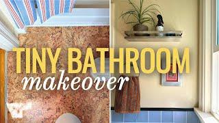 TINY Bathroom Makeover under 18 SQ FT!  EASY Renter Friendly DIY Ideas!