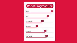 How To Make Animated Skills Bar Using React JS |  Progress Bar #learndailyteam