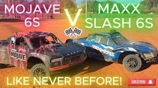 If you like RACING Trucks WATCH THIS! Mojave VS Maxx Slash like NEVER before!