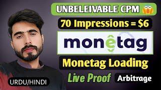 Monetag High CPM Trick Live Proof - Self Loading & Arbitrage on Monetag