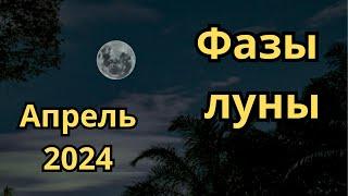 Фазы луны в Апреле 2024 года