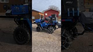 Ice Fishing Camping ATV Setup