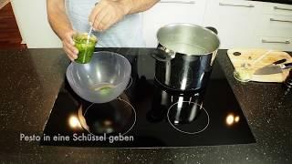 Zubereitung einer Pesto step by step shorty - Foodonum