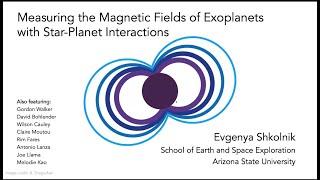 Dr. E. Shkolnik: Measuring the Magnetic Fields of Exoplanets with StarPlanetInteractionsPrimary tabs