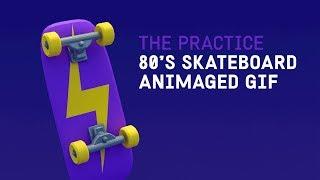 80's Skateboard Animated Gif in C4d // The Practice 101