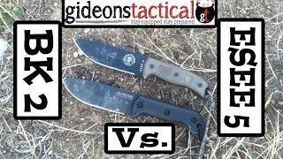 Ka-bar BK 2 vs. ESEE 5 Knife Comparison