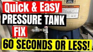 How I  CORRECT THE PRESSURE in a Well Water Pressure Tank #shorts