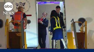 Macron responds after apparent shove from first lady caught on camera