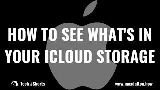 How to See What's in Your iCloud Storage: Tech #Shorts