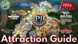 Universal Epic Universe ATTRACTION GUIDE - OPENING MAY 22ND 2025 - Universal Studios Orlando Resort