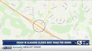 1 airlifted from Glasgow vehicle accident