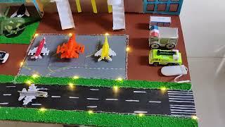 3D Airport for school project || airport with cardboard || school project for kids #expo