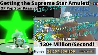 Getting the Supreme Star Amulet! OP Pop Star Boost! - Roblox Bee Swarm Simulator