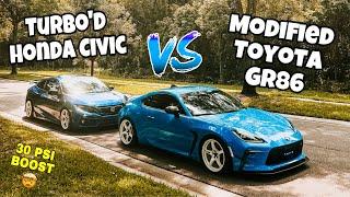 Racing My Toyota GR86 Against The Civic SI