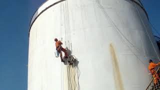 Working on Above Ground Storage Tank utilising Rope Access