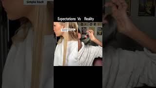 ￼ expectations vs reality trying to curl my hair with a straightener #hairhacks #hair