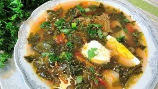 Зеленый Борщ ВЕСЕННИЙ.  Spring soup with spinach