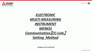 03_ME96SS Communication Setting(CC-Link)