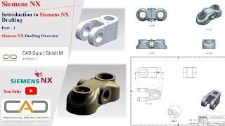 Introduction to Siemens NX Drafting Basics| View Creation Wizard | Base , Section & Detail View P-1