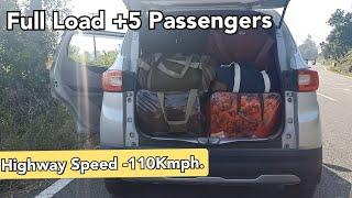 Triber Full Load Drive Part 1.Triber fully loaded Highway Drive. 110kmph.