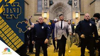 Notre Dame's gameday routine, team Mass give Marcus Freeman, Fighting Irish 'chills' | NBC Sports