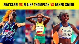 Sha'carri Richardson VS Elaine Thompson VS Asher-Smith 100m PREFONTAIN CLASSIC 2022