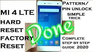 Xiaomi Mi 4 LTE Pattern & Pin Unlock || Hard Reset || No Google Account || Simple Method New 2020