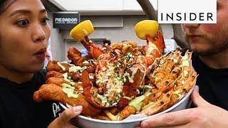 Giant Seafood Platter With Fried Lobster