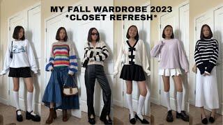 CLEANING OUT MY CLOSET FOR FALL 2023 | clothing swap, shopping spree, fall fashion look book & VLOG