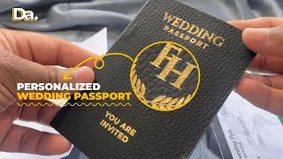 Personalized Wedding Passport Invitation Card with Envelope and Boarding Pass