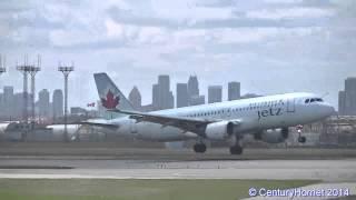 Air Canada Jetz Airbus A320 Landing RWY 33L @ Toronto Pearson Int'l May 4, 2014