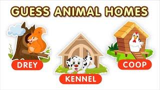 Guess Home of Animals | 30 Animals and their Homes