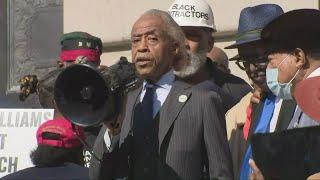 Rev. Al Sharpton leads protest in Cleveland regarding construction of Sherwin-Williams headquarters