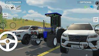 Swaraj 855 Blue Tractor vs Fortuner Legender Tug of War  | Epic Village Challenge!