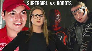 SUPERGIRL vs Humanoid Robots - Superheroine Fight | Rocky Jackson 007