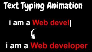 Pure CSS Text Typing Animation || CSS Amazing Text Animation Effects