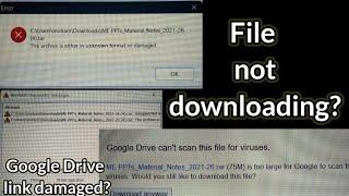 Google Drive link not working? | Files not being downloaded? | Mohammad Taha Yadi