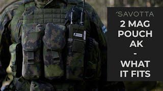 Savotta 2 mag pouch, AK - what it fits