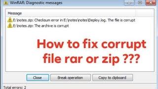 how to fix corrupt or damage file .rar or .zip by Mr android 