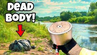 Dead Body Found Washed Onto Shore While Magnet Fishing!