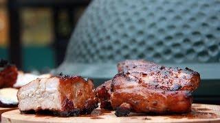 Свиные ребрышки на легендарном гриле BigGreenEgg. Потрясающе вкусно!