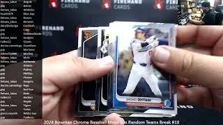 10/12/2024 2024 Bowman Chrome Baseball Mega Box Random Teams Break #19