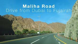 Maliha Road Drive form Dubai to Fujairah / Beautiful mountains.