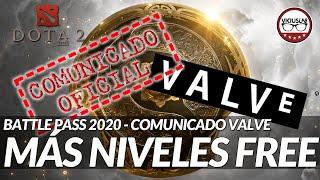 MAS NIVELES GRATIS - Comunicado Valve - Battle Pass 2020 - Español - Viciuslab