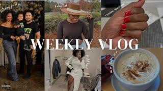 WEEKLY VLOG || H&M haul, holiday family photos, christmas decor, prepping for cruise, HBD to me ️