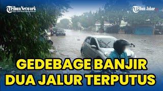 BREAKINGNEWS! Gedebage Diterjang Banjir,  2 Jalur Terputus Hingga Terjadi Kemacetan Panjang