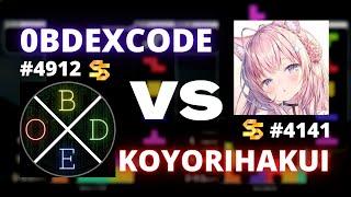 0bdex code  vs  Koyorihakui (@Claren1503  ) FT5