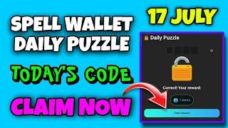 Spell Wallet Daily Puzzle Today | Spell Wallet Secret Code | 17 July 2024