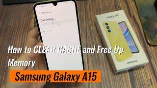 Samsung Galaxy A15: How to CLEAR CACHE and Free Up Memory