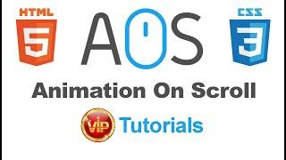 CSS Animate On Scroll Webpage | AOS Library